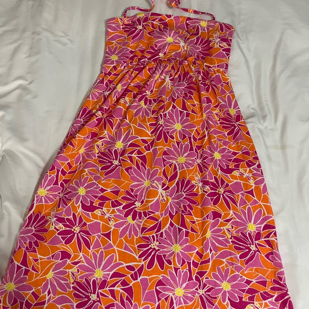 Lilly Pulitzer Pink and Orange Floral Dress